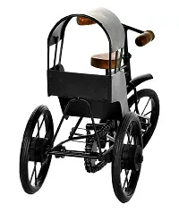 Antique Wood and Wrought Iron Mini Rickshaw-thumb2