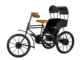 Antique Wood and Wrought Iron Mini Rickshaw-thumb3