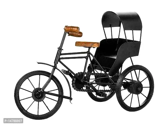 Antique Wood and Wrought Iron Mini Rickshaw-thumb4