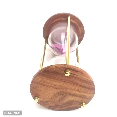 Wooden and Brass Sand Timer Hour Glass Sandglass Antique Nautical Decor-thumb3