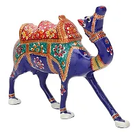 Metal Meenakari Camel Blue Handmade Home Decorative Showpiece Figurine-thumb4