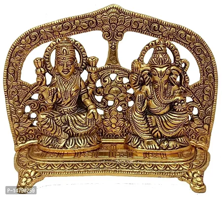 Metal Laxmi Ganesh Showpiece for Home Decor-thumb0