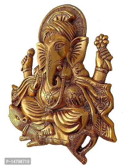 Metal Ganesh Idol Statue Wall Hanging-thumb3