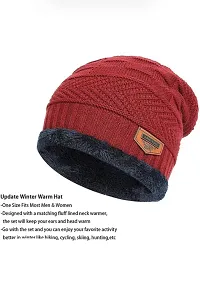 Stylish Exclusive Unisex Winter Cap And Muffler Combo-thumb1