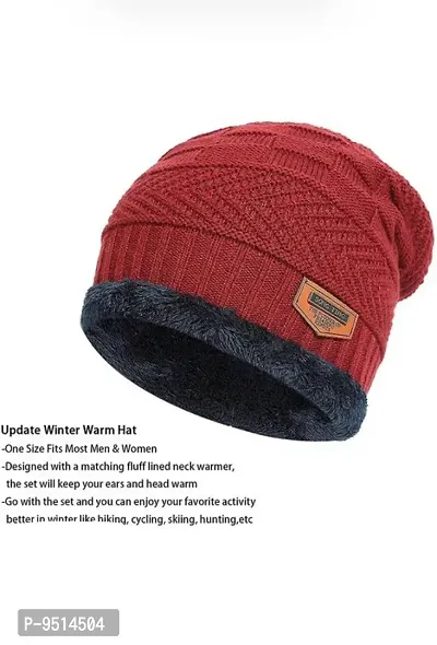 Stylish Exclusive Unisex Winter Cap And Muffler Combo-thumb2