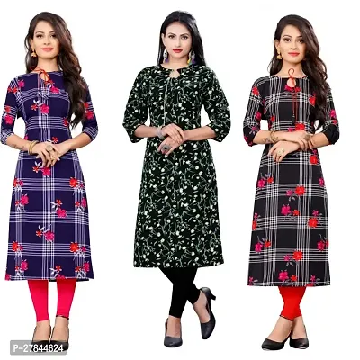 Fancy Crepe Kurtis for Women Pack Of 3-thumb0