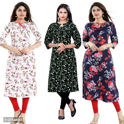 Fancy Crepe Kurtis for Women Pack Of 3-thumb0