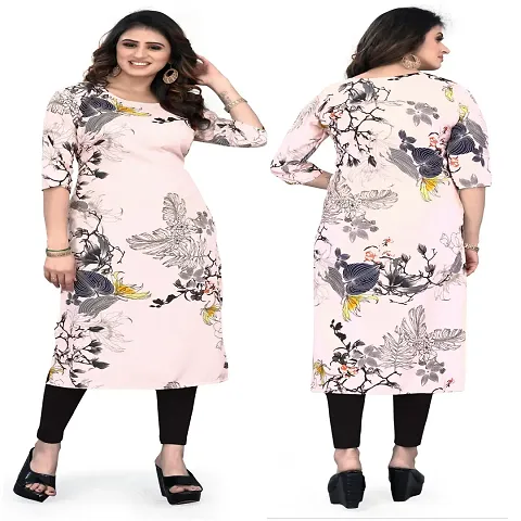 Ms Vhck Enterprise Women For Stylish Latest Crepe A-Line Kurti Kurtis Kurta