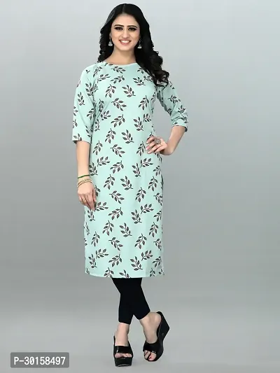 Traditional Crepe Straight Printed Kurta-thumb0