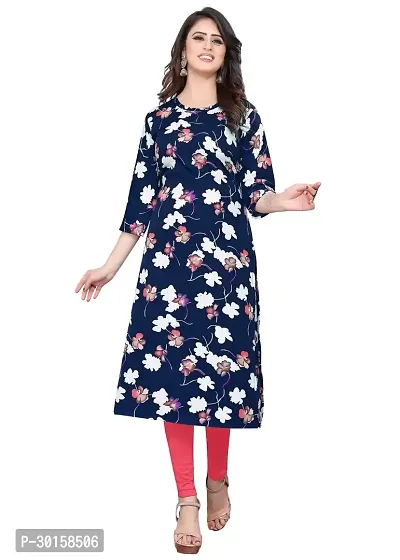 Traditional Crepe Straight Printed Kurta-thumb0