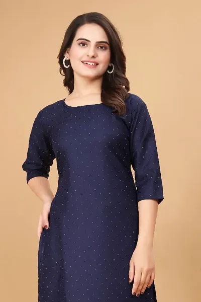 Trendy Designer Diamond Work Cotton Kurti For Women