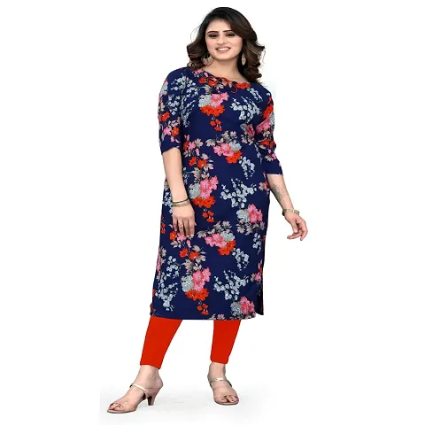 Stylish Crepe Printed A-Line Kurti