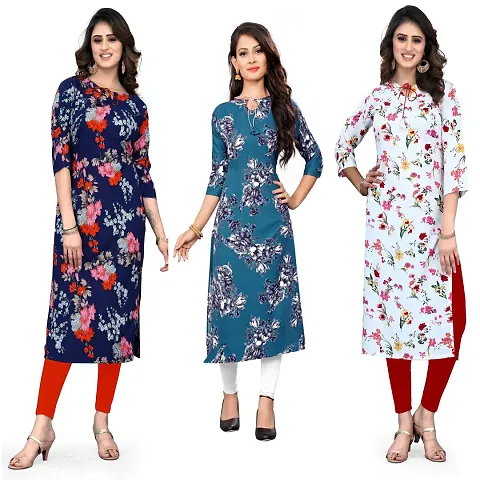 Fancy American Crepe Kurtis for Women Pack of 3