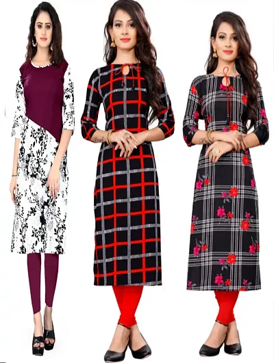 Trending  Fancy Crepe Kurtis Pack Of 5