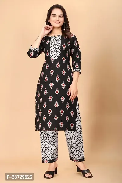 Fancy Cotton Kurta with Pant set For Women-thumb0