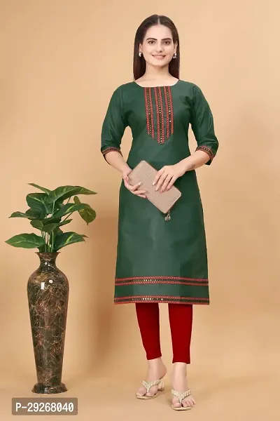 Beautiful Cotton Embroidered Kurtas For Women-thumb0