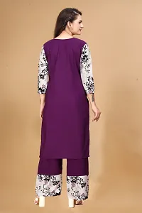 Fancy Trendy Designer Womens Crepe Fabric Kurta with Plazo set-thumb1