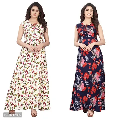 Stylish Crepe Printed Kurti - Pack of 2