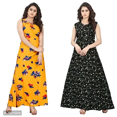 Stylish Crepe Printed Kurti - Pack of 2-thumb0