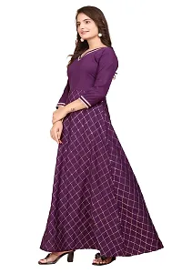 Stylish Women Crepe Embroidery Anarkali Gown-thumb3