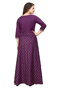 Stylish Women Crepe Embroidery Anarkali Gown-thumb4