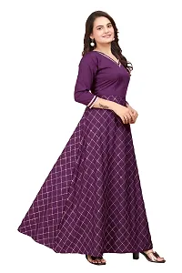 Stylish Women Crepe Embroidery Anarkali Gown-thumb2