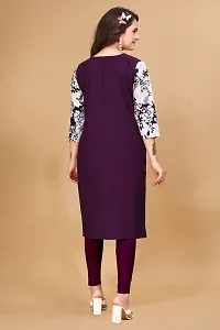 Trendy Crepe Floral Print Kurta For Women-thumb3