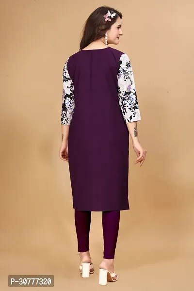 Trendy Crepe Floral Print Kurta For Women-thumb4