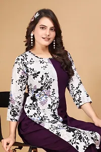 Trendy Crepe Floral Print Kurta For Women-thumb4