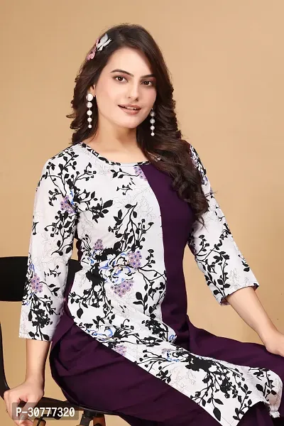 Trendy Crepe Floral Print Kurta For Women-thumb5