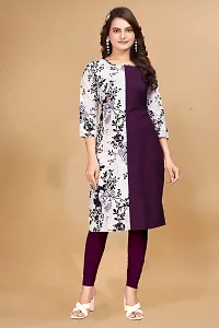 Trendy Crepe Floral Print Kurta For Women-thumb1