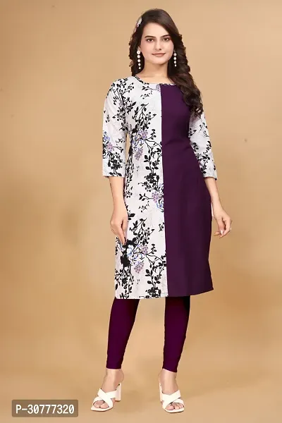 Trendy Crepe Floral Print Kurta For Women-thumb2