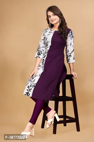 Trendy Crepe Floral Print Kurta For Women-thumb3