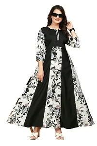 Stylish Crepe Printed Anarkali Gown-thumb3