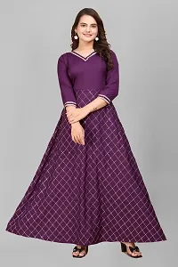 Trendy Crepe Embroidered Anarkali Gowns For Women-thumb3