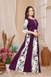 Trendy Purple Printed Anarkali Gowns For Women-thumb4