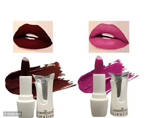 Soft Creamy Matte Lipstick Long Lasting  Pack of 2-thumb0