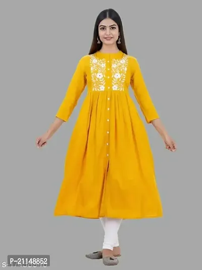 Rayon Embroidery Anarkali Kurta-thumb0