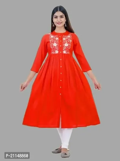 Rayon Embroidery Anarkali Kurta