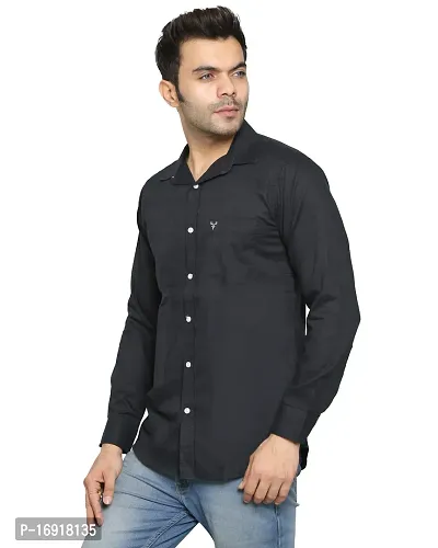 BLACK MERRY Full Sleeve Solid shirt-thumb4