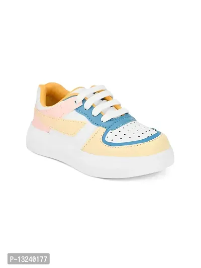 steprite Lace-Up Unisex Kids Sneaker (Yellow, Numeric_12)