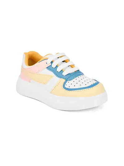 steprite Lace-Up Unisex Kids Sneaker (Yellow, Numeric_12)