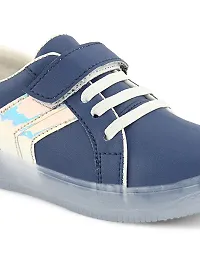 Comfotrable Navy Synthetic kids Velcro Sneakers For Boys and Girls-thumb1