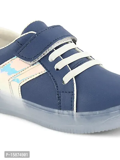 Comfotrable Navy Synthetic kids Velcro Sneakers For Boys and Girls-thumb2