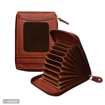 ABYS Genuine Leather Brown Card Wallet||Card Case||ATM Card Holder for Men  Women