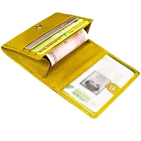 ABYS Genuine Leather Yellow Card Holder||ATM Card Case for Men  Women (8548YL-A)-thumb1
