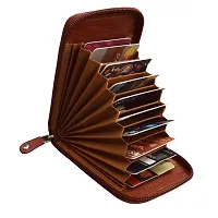 ABYS Genuine Leather Brown Card Wallet||Card Case||ATM Card Holder for Men  Women-thumb4