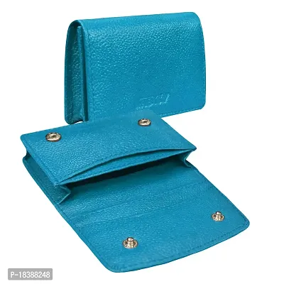 ABYS Genuine Leather Unisex Sky Blue Card Case (8545SKBL-A)