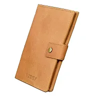 ABYS Genuine Leather Tan Men Wallet||Passport Cover||Purse||Passport Wallet||Card Holder||Passport Holder for 2 Passports-thumb4