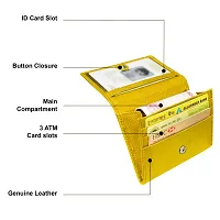 ABYS Genuine Leather Yellow Card Holder||ATM Card Case for Men  Women (8548YL-A)-thumb3
